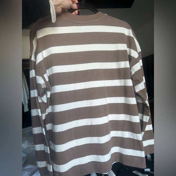 AYR The Early Mornings Tee - Small/Sundown Stripe Shiitake - Picture 8 of 9